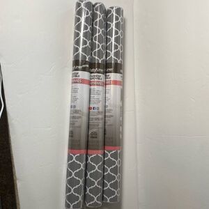 Duck Brand Easy Liner Removable Adhesive 3 Rolls Grey Quatre 20" x 15'